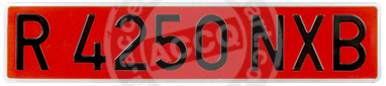 [ACQ9812] Placa Matrícula Roja
