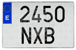 Placa Matricula Cuadrada 340X220