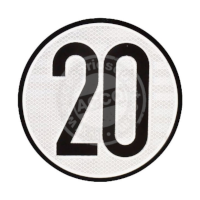 Disco Limita. Velocidad V=20 (Con Nombre)