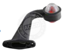 Piloto Galibo Acodado Blanco/Rojo 120Mm