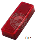 [R17] Piloto Rect. Rojo  112X40