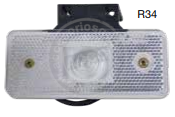 [R34] Piloto Led Galibo Rectangular Blanco