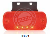 Piloto Galibo Led Rectangular Rojo Con Soporte Y Luz