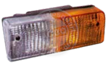 [REC5] Piloto Rectangular Ambar-Blanco